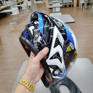 BMW s1000rr shoei x14หมวกกันน็อค BMW S1000RR สีน้ำเงินขาวหมวกกันน็อคสำหรับรถบิ๊กไบค์หมวกกันน็อคเต็มใบผู้หญิงผู้ชาย