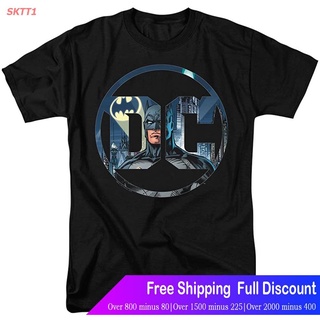 เสื้อคนอ้วนผญ SKTT1 เสื้อยืดผู้ชายและผู้หญิง Batman DC Comics Logo T Shirt &amp; Stickers Sports T-shirt