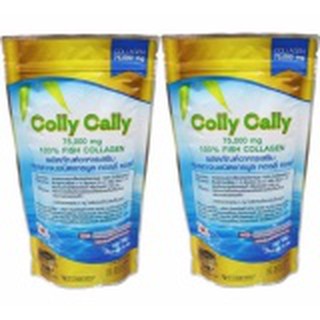 Colly Cally คอลลาเจนแท้ชนิดแกรนูล 75,000 mg. Fish Collagen 100%( 2 ถุง )