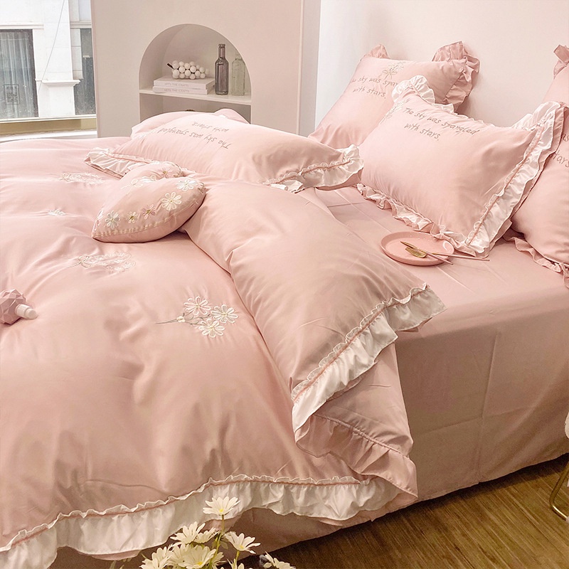 บลูไดมอนด์-top100-cotton-bed-package-set-80washed-cold-day-silk-cotton-bedspread-pure-cotton-bedspread-four-piece-set-t