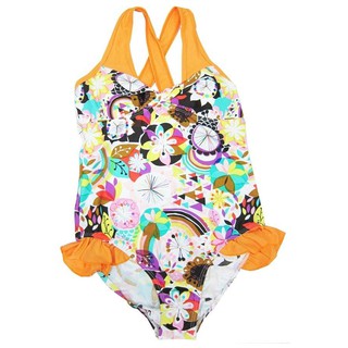 Easy Steamer Easy Swim ชุดว่ายน้ำ One-Piece - สีส้ม / ขาว