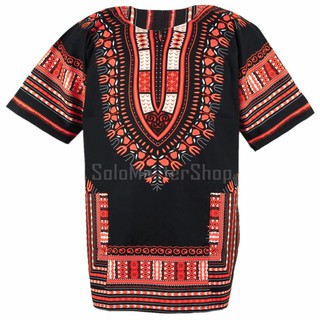 Dashiki African Shirt Cotton Hiphop Unisex เสื้อจังโก้ เสื้ออินเดีย เสื้อแอฟริกา เสื้อฮิปฮอป เสื้อโบฮีเมียน ad14o