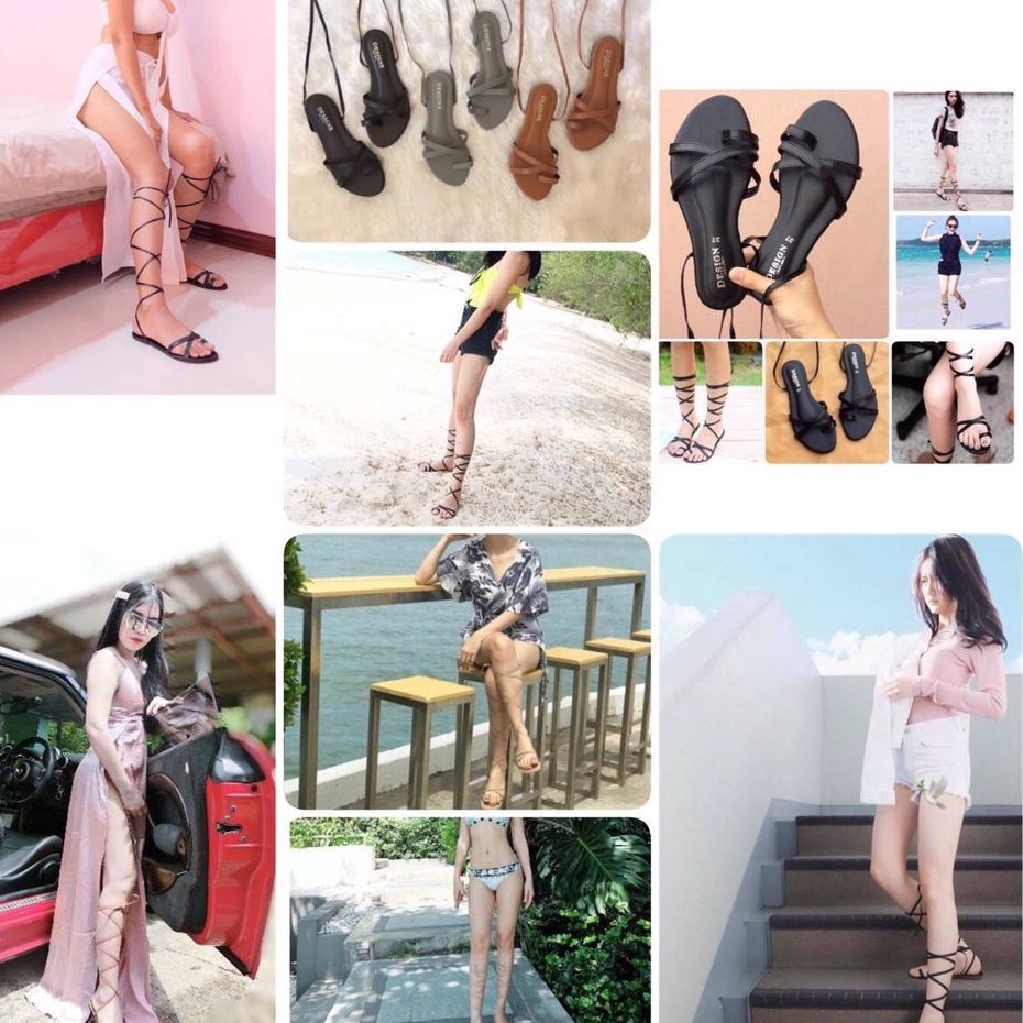 ภาพหน้าปกสินค้ารองเท้าแฟชั่นพันขาผู้หญิง รุ่น VIDA มี 4 สี แทน ดำ ครีม ขาว Z.36-40 รองเท้าผู้หญิง รองเท้าแฟชั่น พร้อมส่ง จากร้าน ss_brand_shop บน Shopee