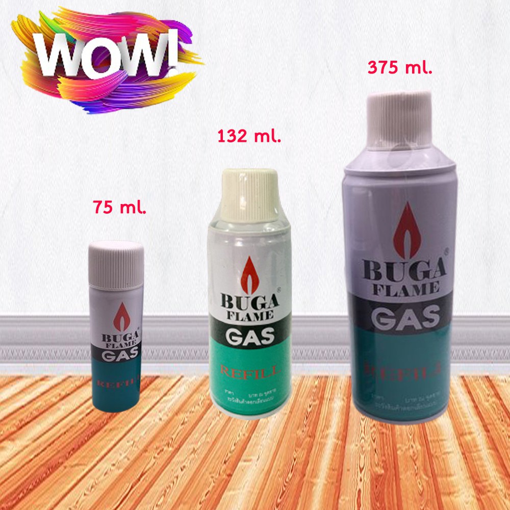 รูปภาพของBuga Flame Gas Refill แก๊สกระป๋อง สำหรับเติม ไฟแช็คและปืนจุดเตาแก๊สลองเช็คราคา