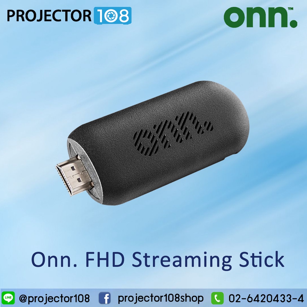 ONN Android TV FHD Streaming Stick, Chromecast Builtin, Dolby Audio