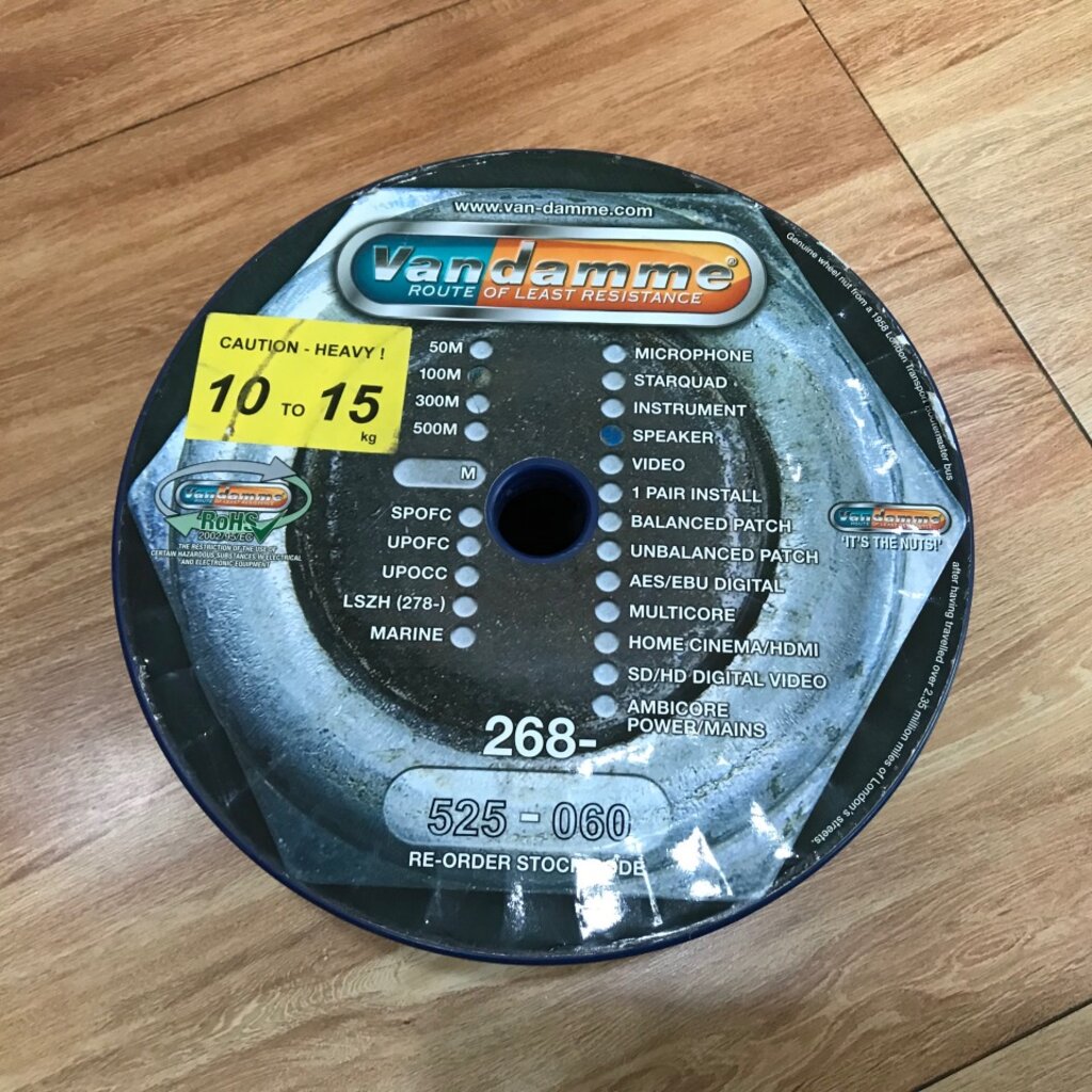 Câble Haut-parleur Van Damme Blue Studio 2.5mm² - Fiches Banane - Qualité Studio