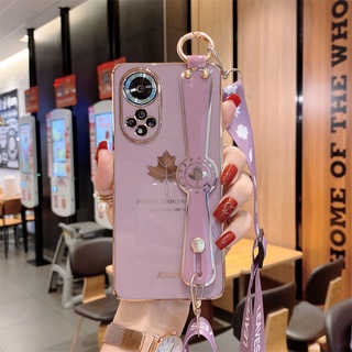 เคสโทรศัพท์มือถือแบบนิ่ม กันกระแทก ลายใบเมเปิ้ล พร้อมสายคล้อง สําหรับ huawei mate 10 mate 20 mate 10 pro mate 20 x mate 20 pro