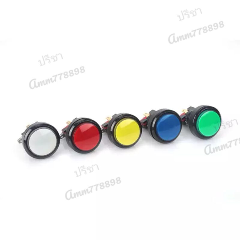 พร้อมส่ง-ปุ่มกดตู้เกม-สวิตช์กดติดปล่อยดับขนาดใหญ่-46mm-พร้อมไฟ-led