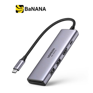 ฮับยูเอสบี Ugreen 6-in-1 USB-C to HDMI (4K@60HZ) + 2 USB3.0 + TF/SD + 100W PD by Banana IT