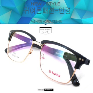 Fashion M korea แว่นตากรองแสงสีฟ้า T 6239 สีดำเงาตัดทอง ถนอมสายตา