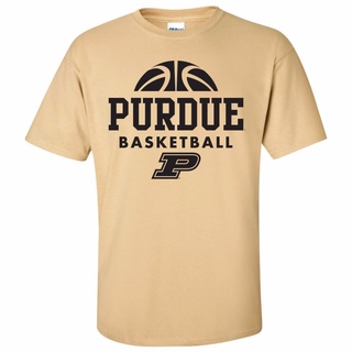 เสื้อยืดโอเวอร์ไซส์เสื้อยืด คอกลม พิมพ์ลาย Basketball Hype Purdue University Boilermakers สไตล์คลาสสิก สําหรับผู้ชายS-3X