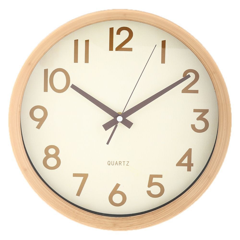 นาฬิกา-นาฬิกาแขวน-home-living-style-bois-12-นิ้ว-สีเบจ-ของตกแต่งบ้าน-เฟอร์นิเจอร์-ของแต่งบ้าน-wall-clock-bois-12-inches
