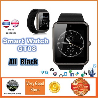 ภาพหน้าปกสินค้าSmart Watch GT08 นาฬิกาโทรศัพท์ รองรับภาษาไทย อังกฤษฯลฯ สีดำ ที่เกี่ยวข้อง