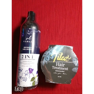 เซตคู่แชมพูวาริช ขนาด 400 ML+ ทิต้า แฮร์ ทรีทเม้น TITA h Hair Treatment ขนาด 250 ML