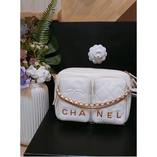 #พร้อมส่ง  #กระเป๋า   กระเป๋าสะพาย chanel สีขาว งานตรงปก