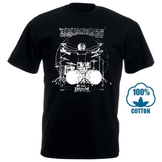 เสื้อยืดวินเทจเสื้อยืด ผ้าฝ้าย พิมพ์ลายกลอง Da Vinci Vitruvian Drummer สไตล์วินเทจ ย้อนยุค พลัสไซซ์ สําหรับผู้ชายS-5XL