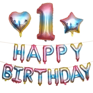 ลูกโป่งฟอยล์ลายตัวอักษร Happy Birthday สีโรสโกลด์ 16 นิ้วสําหรับตกแต่งงานปาร์ตี้เด็กทารก