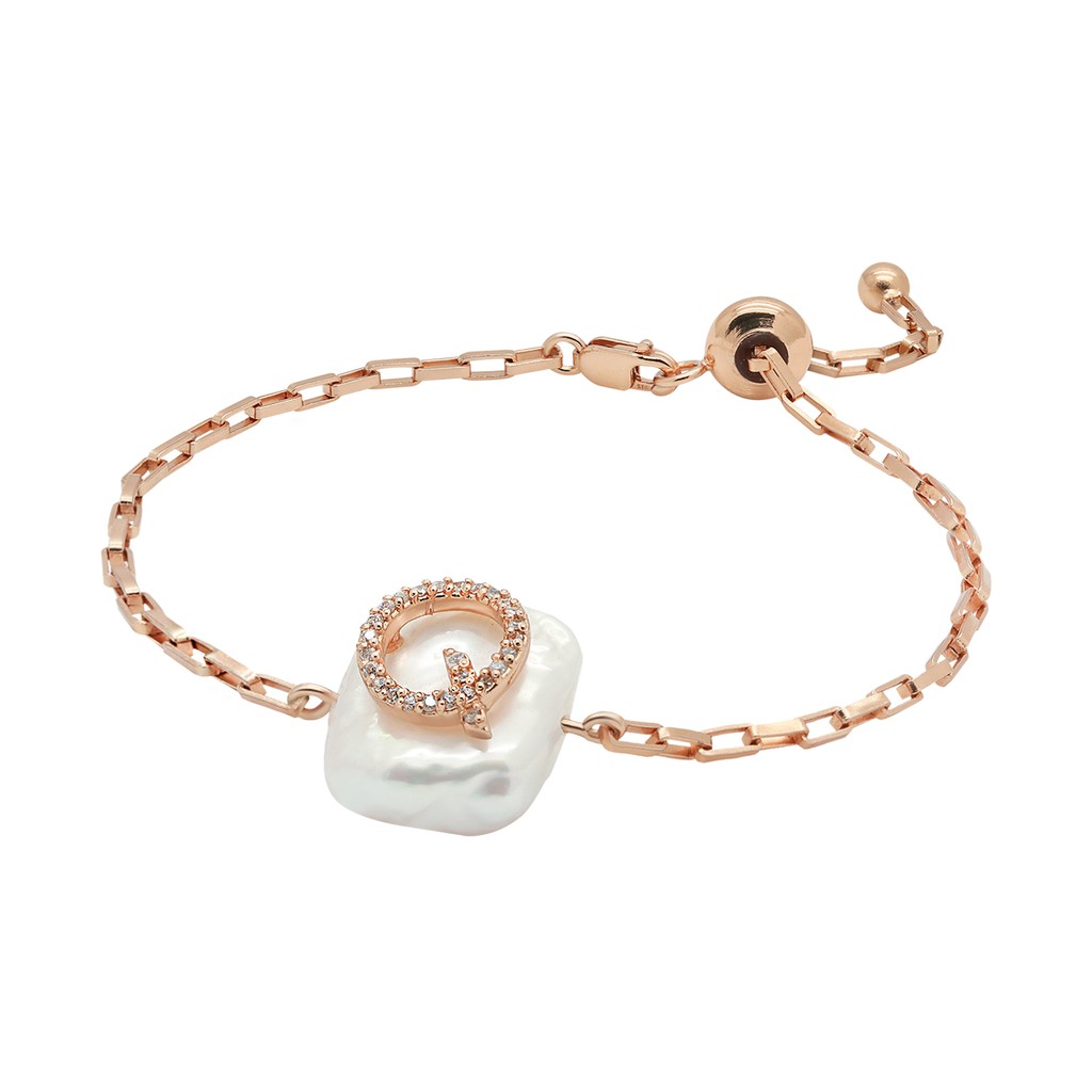 a-cemi-initial-pearl-bracelet-rose-goldมุกแท้กําไลมุกแท้-กําไลเงินแท้-ชุบทอง-18k-โรสโกลว์-กําไลตัวอักษร-ของขวัญแฟน