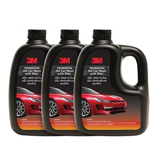 3M แชมพูผสมแว๊กซ์ 3ขวด ขนาด 1,000 มิลลิลิตร Car Shampoo