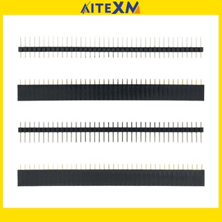 ภาพขนาดย่อของสินค้า1X40Pin 2.54มม.Single Row Female + 1X40 Male Pin Header อุปกรณ์เชื่อมต่อหัวเสียบ