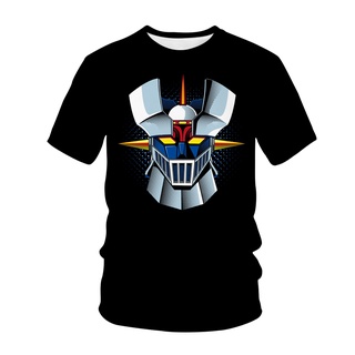 เสื้อยืดลําลอง พิมพ์ลายหุ่นยนต์ภาพยนตร์ Mazinger Z 3 มิติ แฟชั่นสําหรับผู้ชาย และผู้หญิง