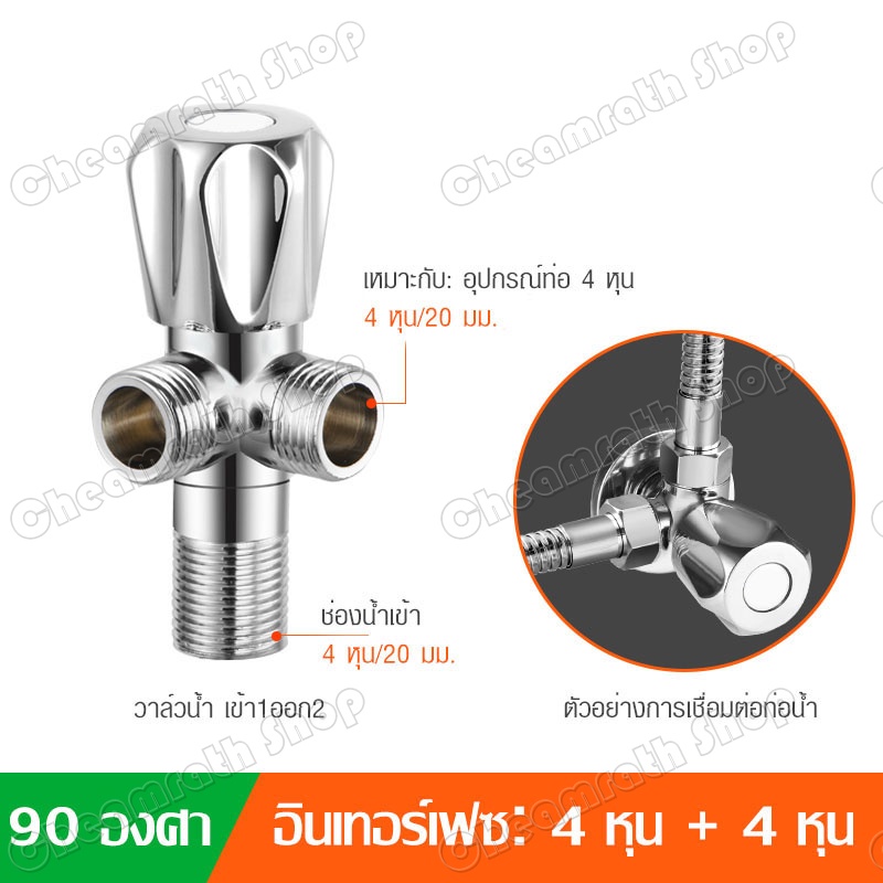 วาล์วน้ำ-ก๊อกสามทาง-วาล์วมุม-วาล์วก๊อกน้ำ-ข้อต่อสามทาง-น้ำเข้า-1-ทาง-น้ำออก-2ทาง-สต๊อปวาล์ว-วาล์วก๊อกน้ำแบบ-2-ทาง-วาวล์