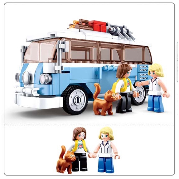 227pcs-sluban-0707-van-bus-building-blocks-city-car-series-minifigure-bricks-children-toys-compatible-with-ingly