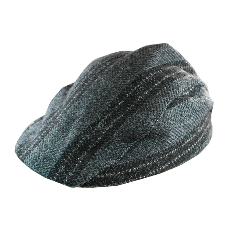 atipa-หมวกเบเร่ต์-tweed-beret-ลายทางคาดดำ-สุดชิค-เข้ากับเสื้อได้ง่าย