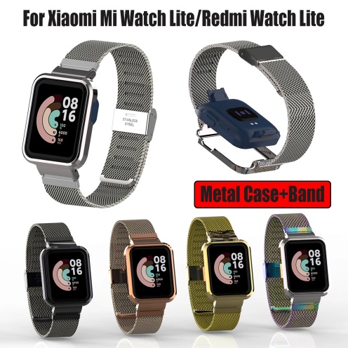 ภาพหน้าปกสินค้าMilanese สายนาฬิกาข้อมือ กรอบโลหะ แบบเปลี่ยน สําหรับ Xiaomi Redmi Watch 2 lite Smart Watch Xiaomi mi Watch lite Redmi Watch Poco Watch