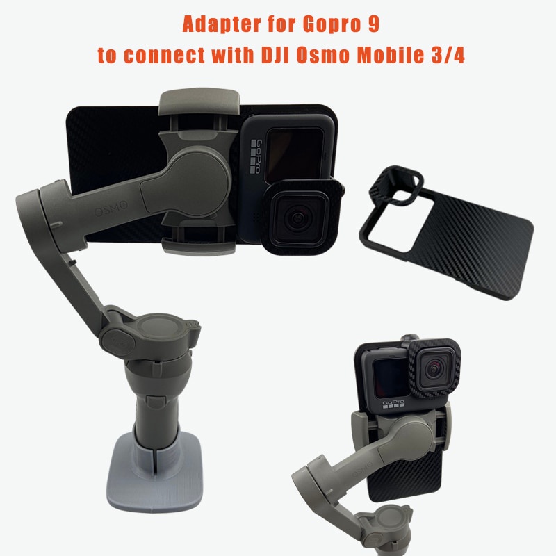 ภาพหน้าปกสินค้าHandheld Gimbal Adapter for GoPro Hero 9 Black Camera Switch Mount Plate Adapter for DJI Osmo Mobile 4 3 Connect with Gopro 9 จากร้าน xuezhen02.th บน Shopee