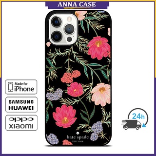 เคสโทรศัพท์มือถือ ลายดอกไม้ Katespades 10 สําหรับ iPhone 14 Pro Max 13 Pro Max Samsung Galaxy Note10+ S21Ultra