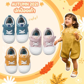 สินค้า (โค้ด130:PVESGGQU ) รองเท้าผ้าใบเด็กหัดเดิน Autumn 2021 (BB-A465082) สีสันสดใส ฟ้า ชมพู และเหลือง ของจริงน่ารักมาก