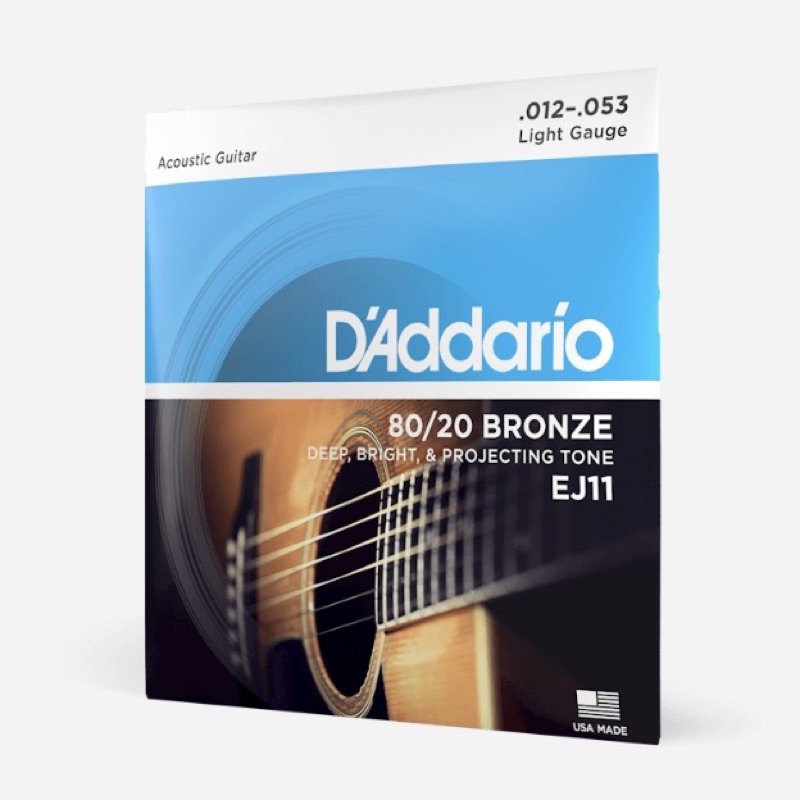 สายกีตาร์โปร่ง-d-addario-ej10-80-20-bronze-12-53-สินค้าแท้-100