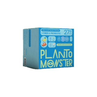 PlantoMonster โปรตีนพืช รส บานาน่า ช็อกโกแลต 1 กล่อง 12 ซอง ซองละ 27 กรัม โปรตีนสูง มีโพรไบโอติก