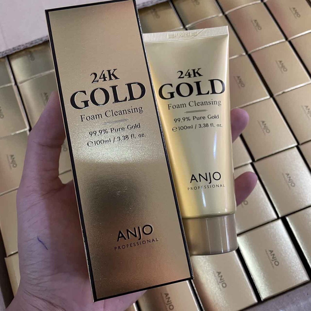 anjo-24k-gold-foam-cleansing-โฟมล้างหน้าทองคำบริสุทธิ์-24k-นำเข้าจากเกาหลี