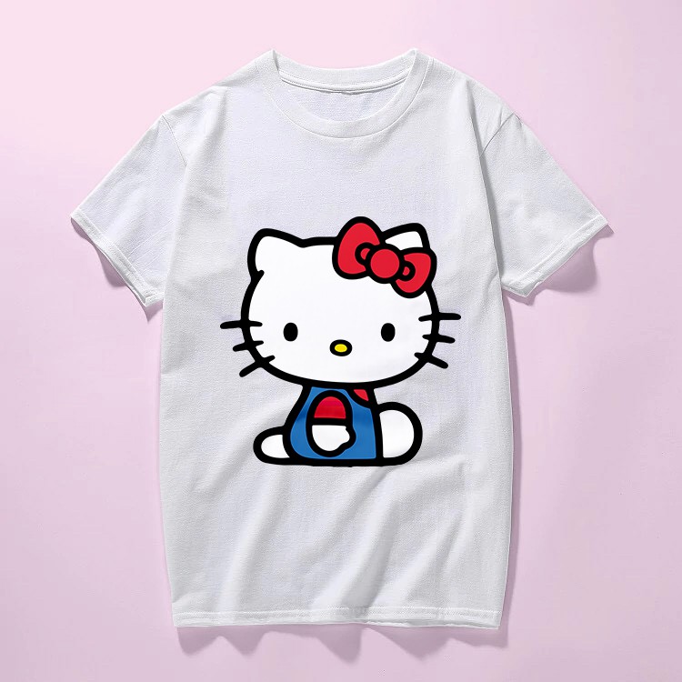 hh-hello-kitty-เสื้อยืดคิตตี้สุดน่ารัก-เสื้อยืดผ้าฝ้าย