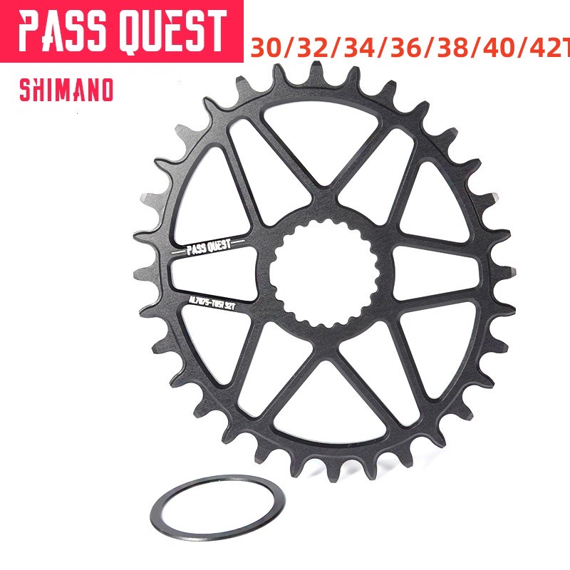 ใบจานหน้าจักรยาน-shimano-deore-xt-m7100-m8100-m9100-12-ความเร็ว-ใบจาน-0-องศามง-วงรี-chainring