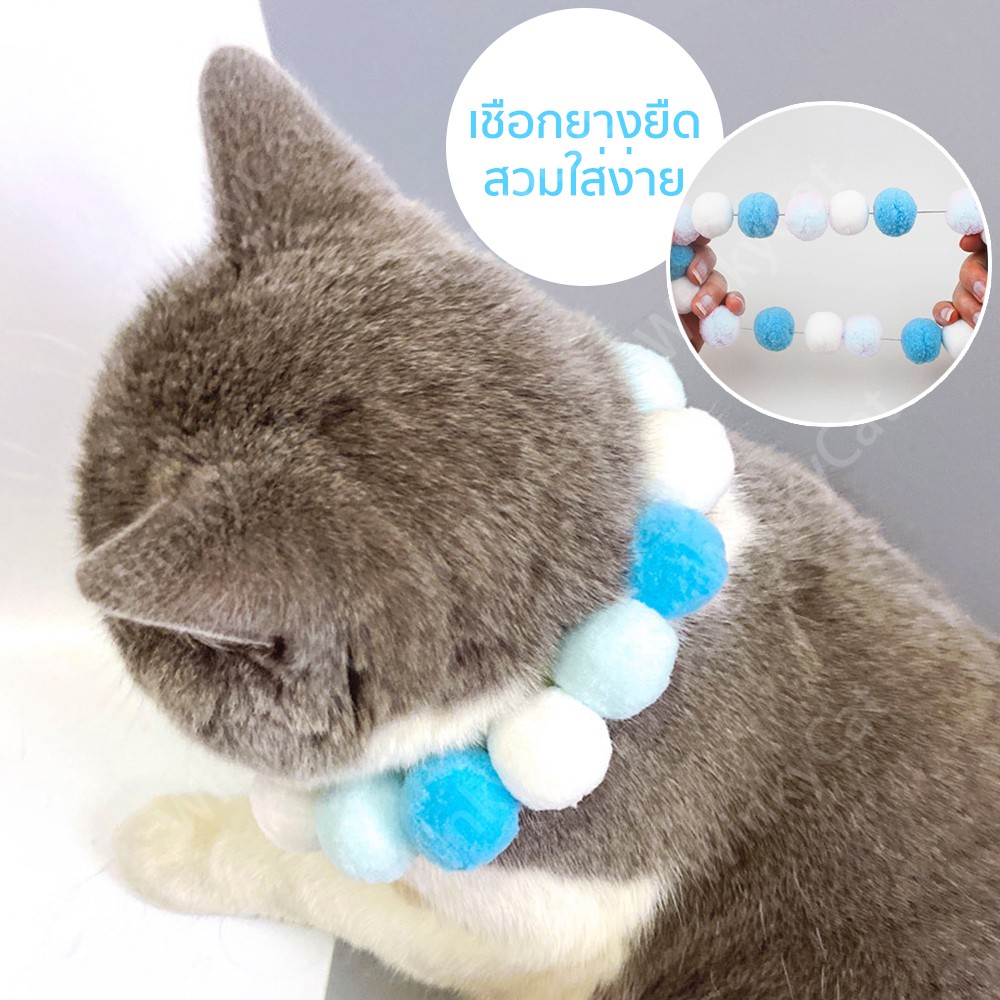 winky-wink-ปลอกคอแมว-ปอมปอมดอกไม้-สุดแสนน่ารัก-ปลอกคอแมว-ปลอกคอแมว-ปลอกคอหมา-ปลอกคอน่ารัก