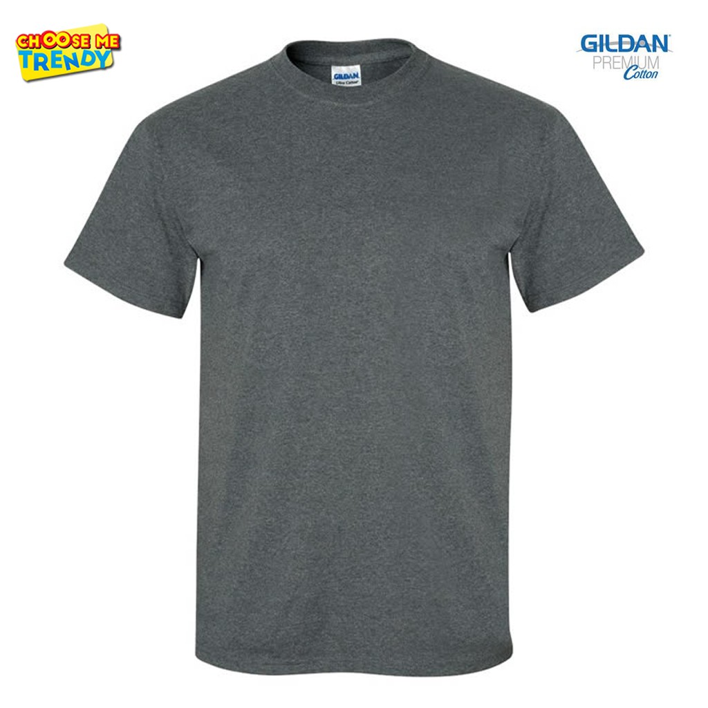 เสื้อยืด-สีเทาเข้ม-gildan-premium-cotton-dark-heather-เกรดพรีเมี่ยม