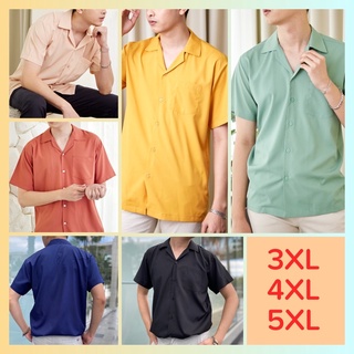 สินค้า เสื้อเชิ้ตแขนสั้น ไซส์ใหญ่ 3XL 4XL 5XL เสื้อไซส์ใหญ่ผู้ชาย เนื้อผ้าใส่สบาย พร้อมส่ง!! Pattaya Hawaiiz