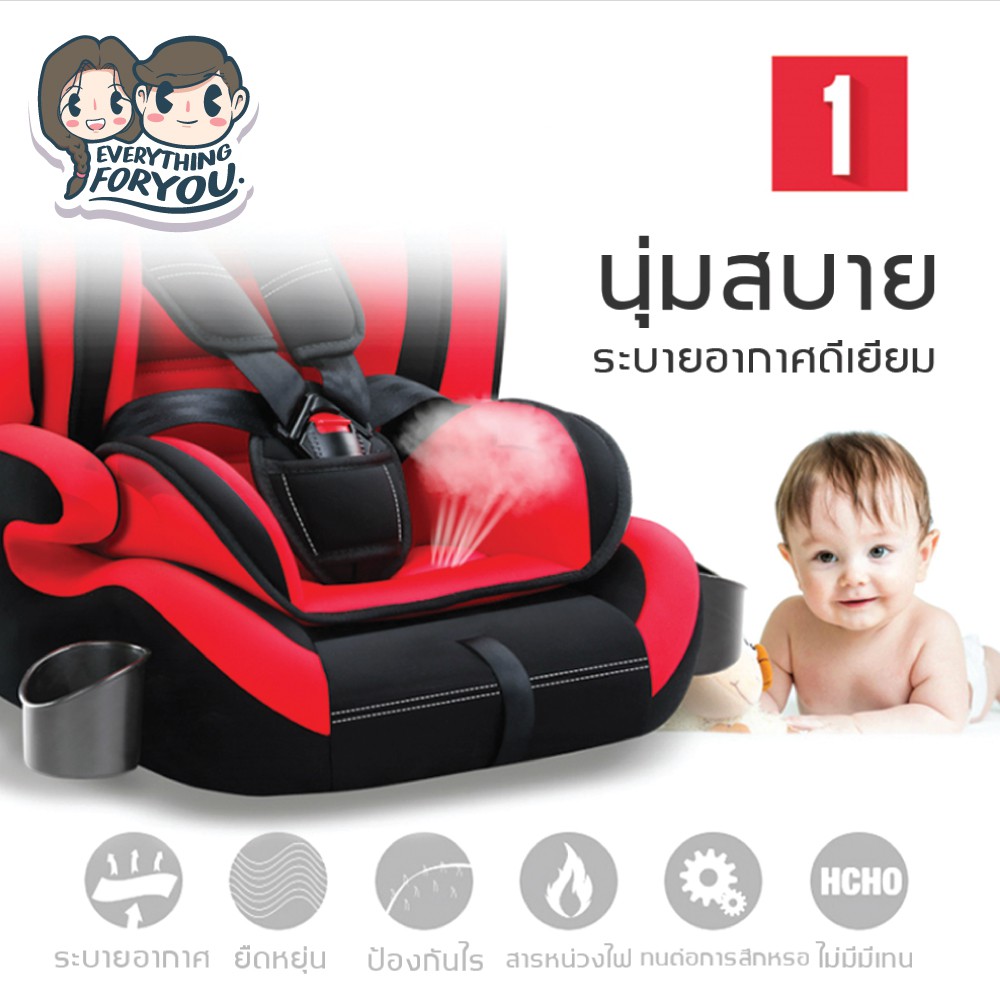 ภาพสินค้าEverything คาร์ซีท (car seat) เบาะรถยนต์นิรภัยสำหรับเด็กขนาดใหญ่ ตั้งแต่อายุ 9 เดือน ถึง 12 ปี จากร้าน everythingforyou297 บน Shopee ภาพที่ 3