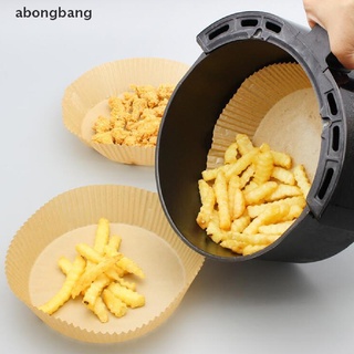 [abongbang] 50pcs 16cm Air Fryer Disposable Paper Liner Non-Stick Mat Wood Pulp Round Paper [Hot]