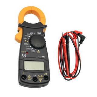 เครื่องมือวัดไฟฟ้า แคบมป์มิเตอร์ มิเตอร์วัดกระแสและแรงดันไฟฟ้า Digital Clamp Meter DT3266L