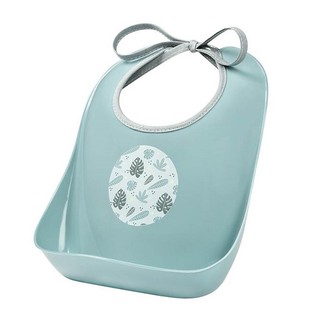 Diet products BABY BIB WITH CRUMB CATCHER BEABA BLUE Mother and child products Home use ผลิตภัณฑ์การทานอาหาร ชุดกันเปื้อ