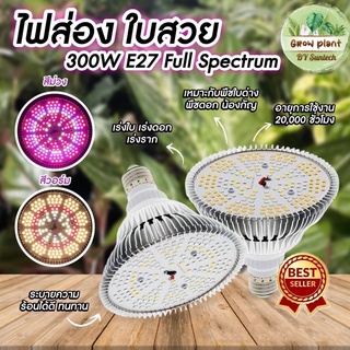 หลอดไฟโคม E27 สำหรับปลูกพืชในร่ม ด้วยหลอด LED Full Spectrum