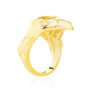 ake ake Golden Eagle Duo Wings Ring แหวนเงินแท้ 925 แกะมือขัดเงาชุบทอง ลายปีกเทวดา ปีกนกอินทรียุโรปยุคกลางสุดเฟียซ