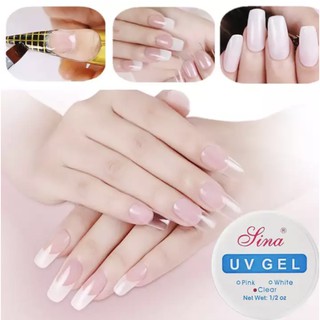 Sina UV Gel เจลต่อเล็บ กาวเจลติดเครื่องประดับ พร้อมส่ง เจลต่อเล็บ Sina สีใส/สีขาว/สีชมพู ขนาด 15 กรัม ทนทาน 🌈