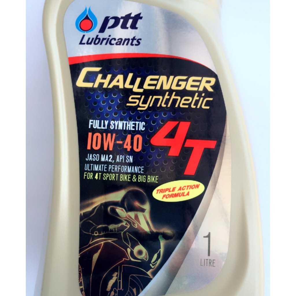 ptt-lubricantsน้ำมันเครื่อง10w-40-ptt-challenger-synthetic-1-0ลิตร-4t-ปตท-สังเคราะห์100