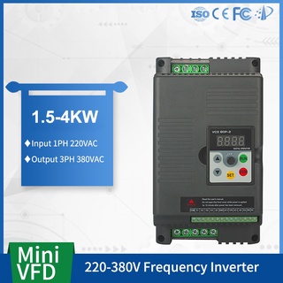 Jq290g2 220-380V VFD ตัวควบคุมความเร็วมอเตอร์ AC 0.75kw 1.5KW 2.2KW 3.0KW 4.0KW ตัวแปลงความถี่อินเวอร์เตอร์ ตัวแปรความถี่ไดรเวอร์ ตัวแปลงเวคเตอร์