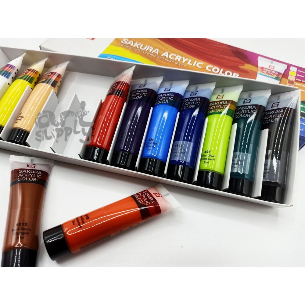 ชุดสีอะคริลิก-12-สี-sakura-ขนาด-20ml